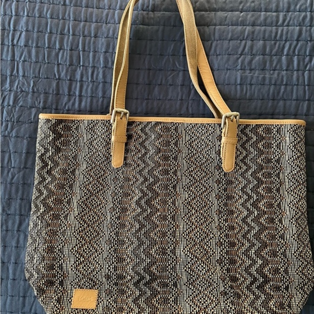 TOMS Tan and Black Women's Tote Bag